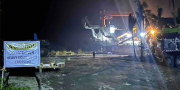 萊特島民眾抗議大型礦業設備